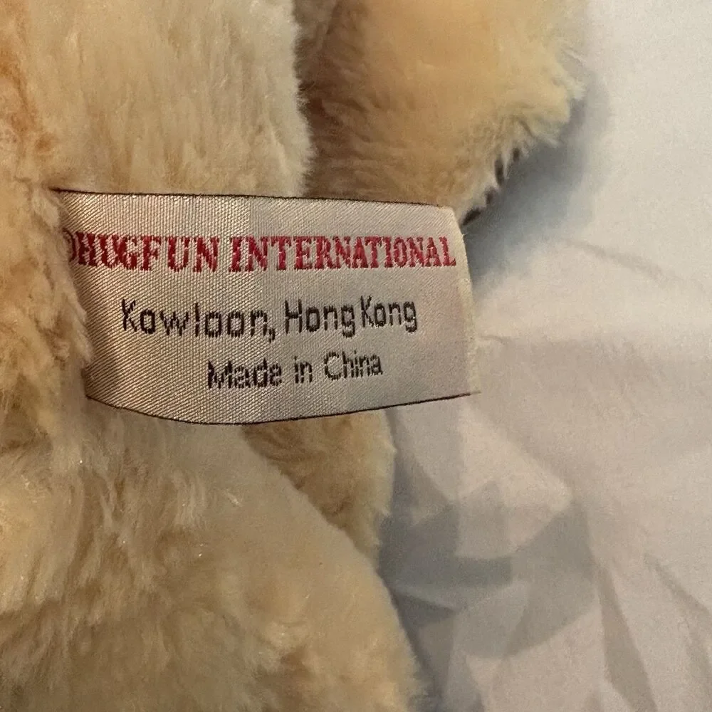 Hugfun International Kowloon Hong Kong Dog Plush Tan Brown Winter Hat Scarf 12" - Picture 7 of 10